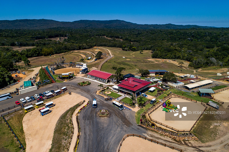 库兰达奶牛场和旅游景点鸟瞰图图片素材