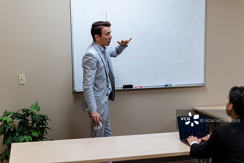 办公室里的商业策略会议演示图片素材