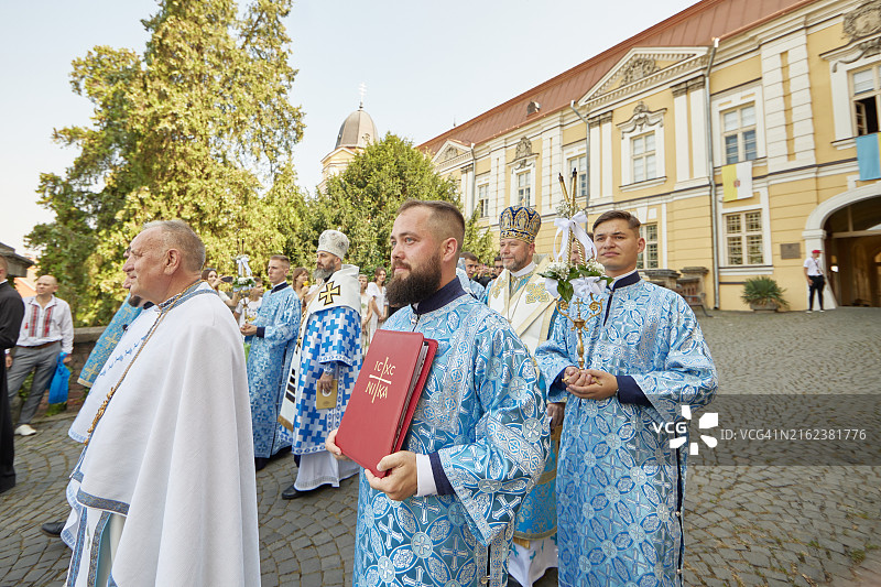 乌日霍罗德希腊天主教堂的宗教活动图片素材