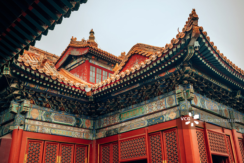 北京雍和宫，中国传统建筑图片素材