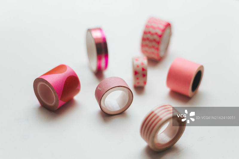 彩色和纸胶带卷图片素材
