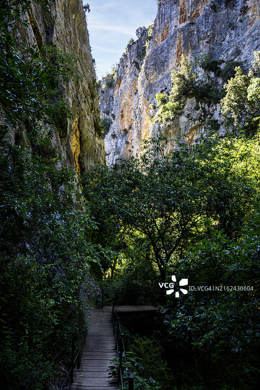 韦斯卡省阿尔克萨尔栈道图片素材