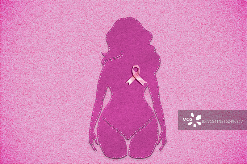 乳腺癌防治宣传丝带图片素材