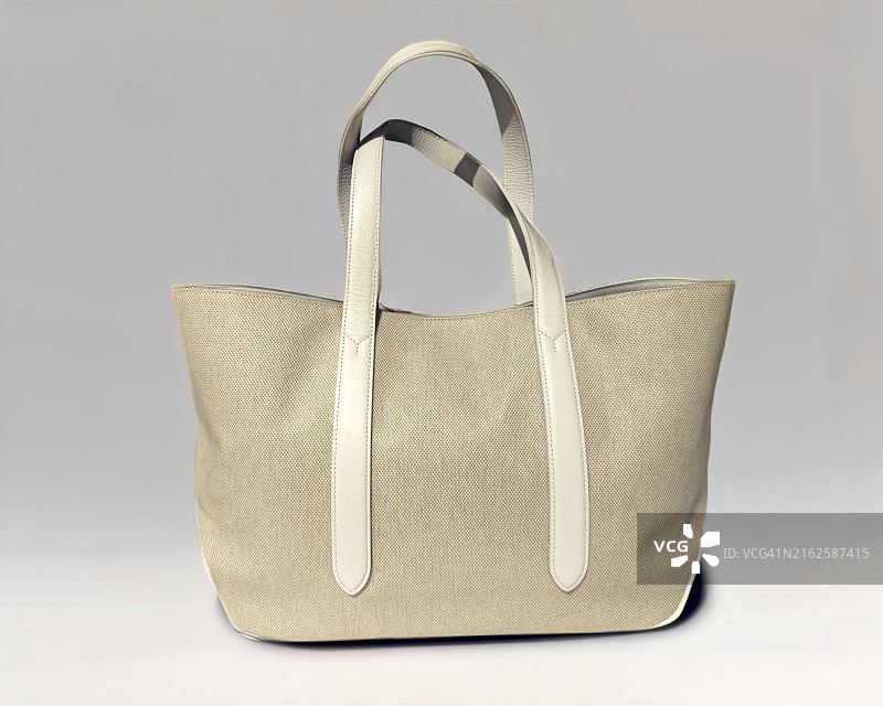 米色帆布手提袋图片素材