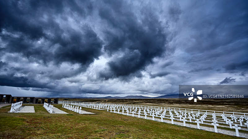 阿根廷达尔文公墓。马尔维纳斯群岛图片素材
