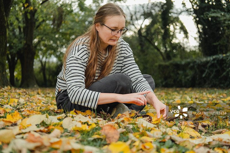 秋天草地里的蠕虫，令人厌恶图片素材