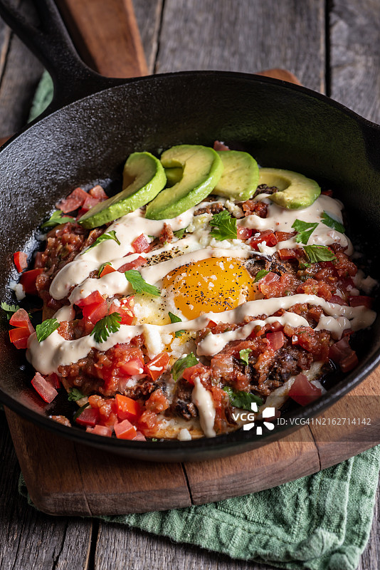 墨西哥式煎锅鸡蛋图片素材