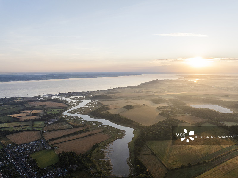 英国海岸线，怀特岛图片素材