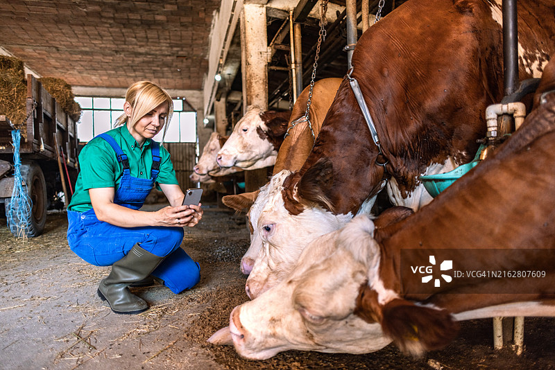农场上的女性农民图片素材
