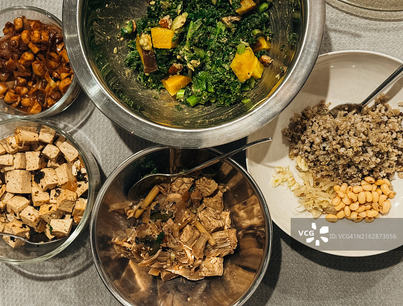 家常纯素晚餐图片素材