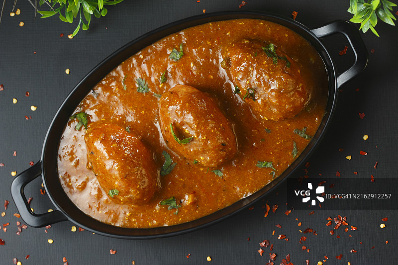 芝士土豆球咖喱图片素材