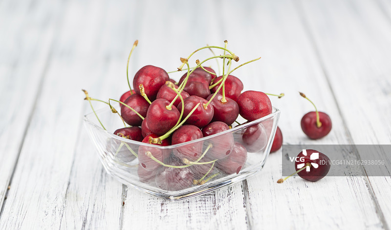 一份新鲜的樱桃，特写图片素材