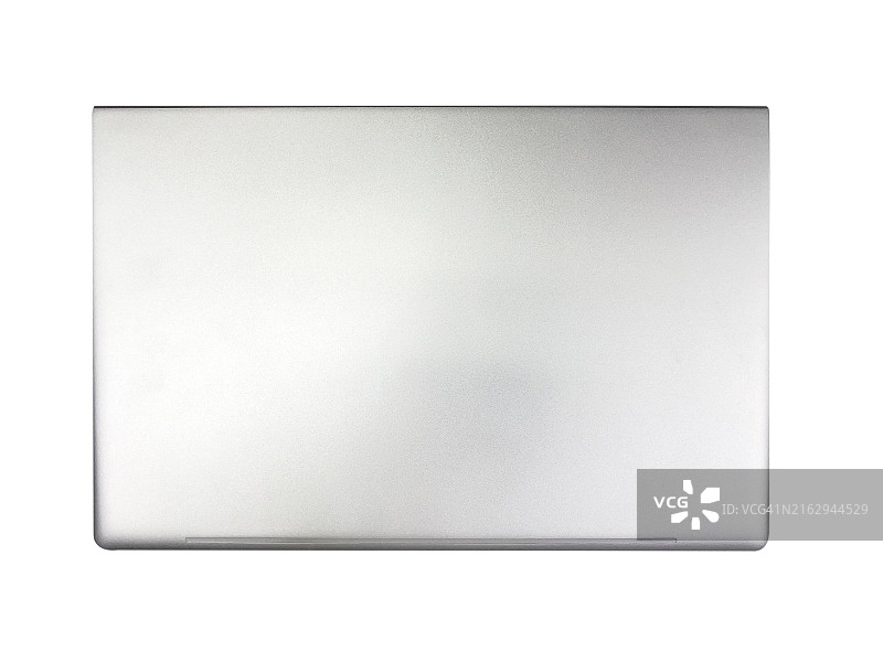 灰色笔记本电脑俯视特写，象征现代科技和专业美学图片素材