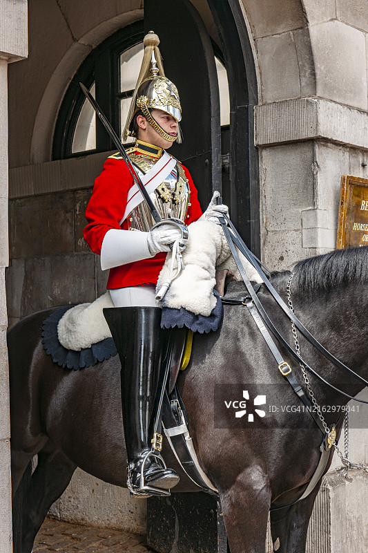 伦敦白厅的皇家骑兵卫队阅兵场图片素材