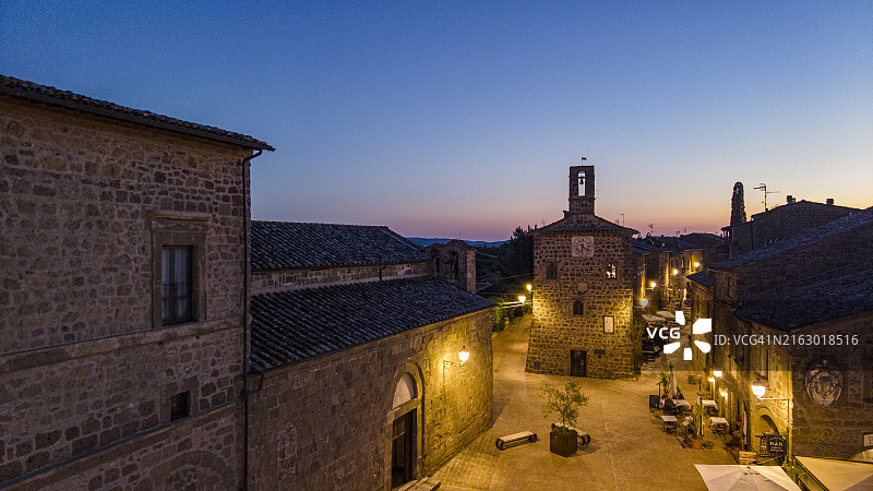 托斯卡纳索瓦纳普雷托里奥广场图片素材