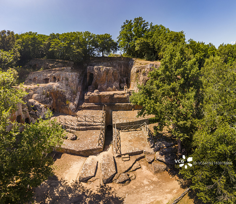 托斯卡纳索拉诺伊尔德布兰达伊特鲁里亚墓图片素材