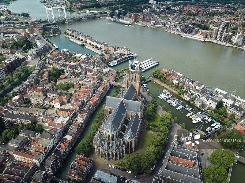 多德雷赫特大教堂航拍图片素材