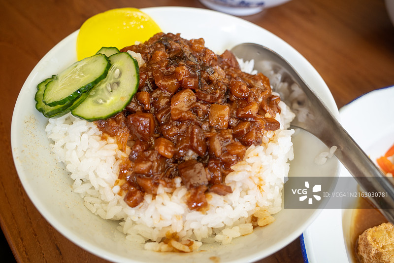 中国台湾北部风味卤肉饭图片素材