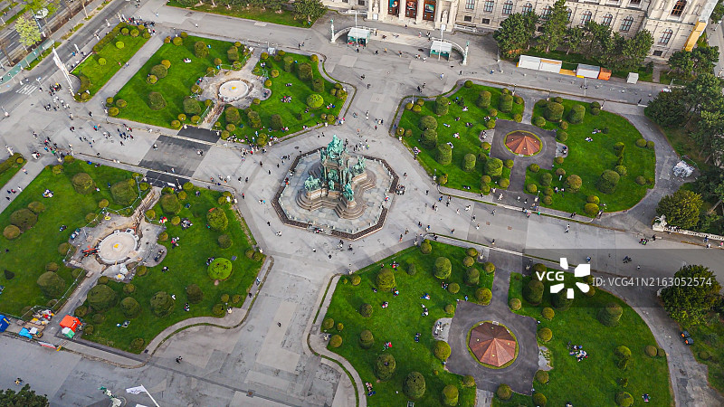 玛丽亚·特蕾莎广场航拍图片素材