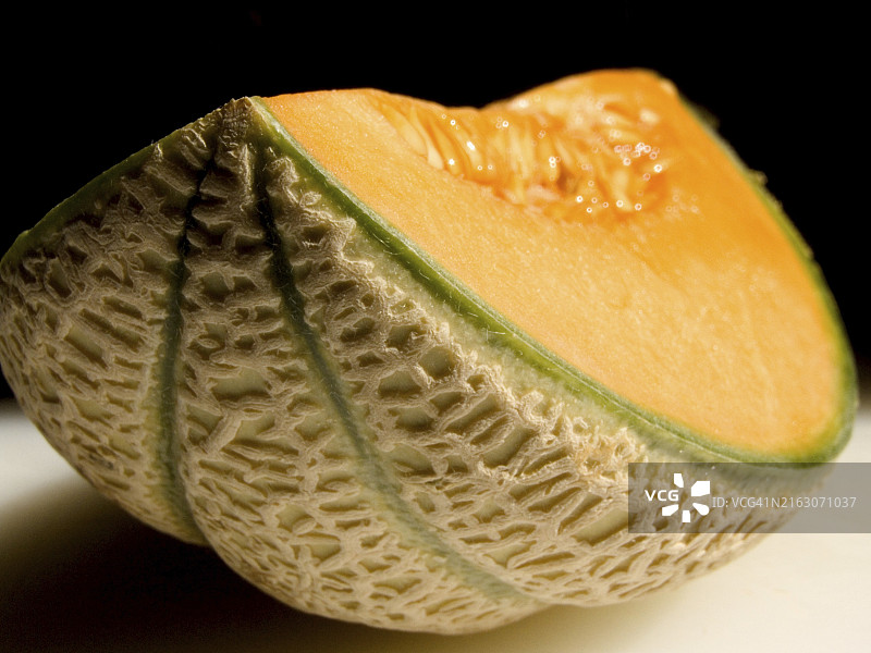 切开的甜瓜特写图片素材