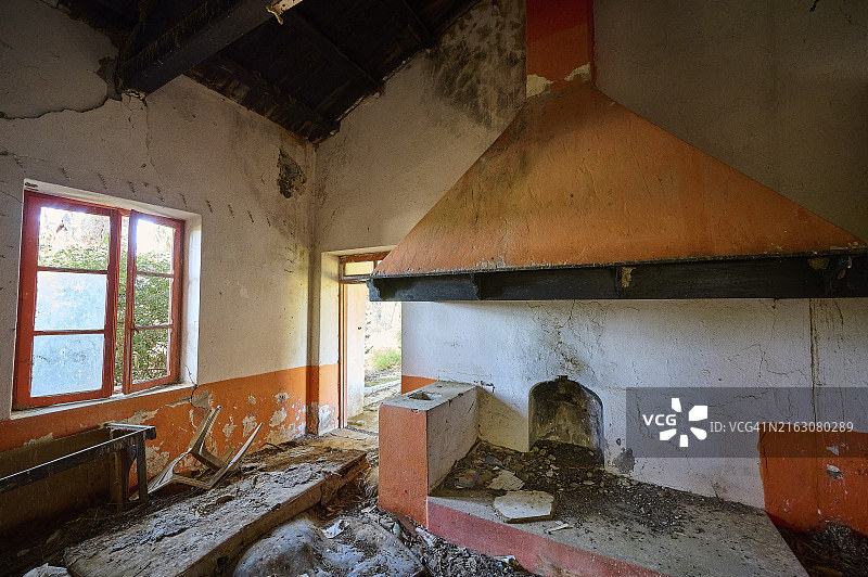 希腊罗德岛二战碉堡废弃房间图片素材