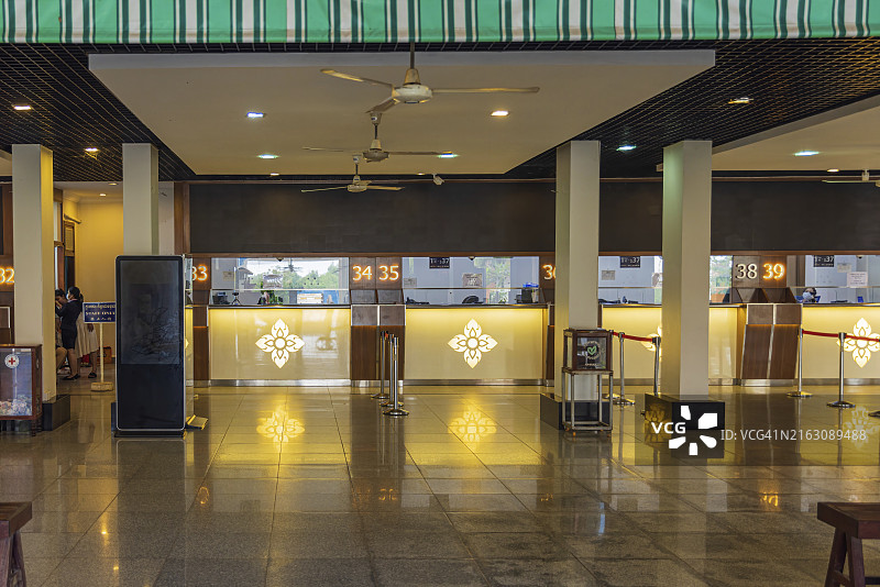 吴哥企业管理的60号公路新售票中心内部图片素材