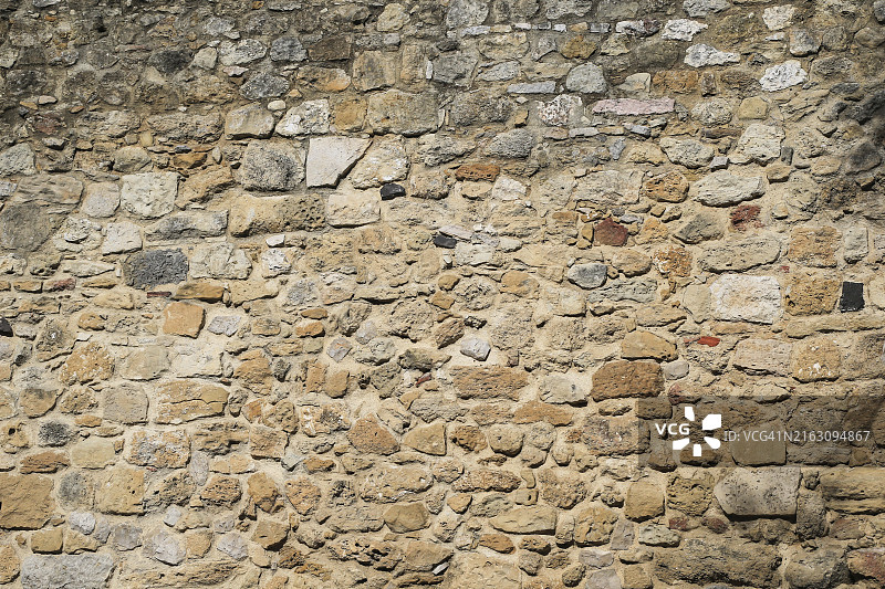 布拉格的古老石墙纹理图片素材