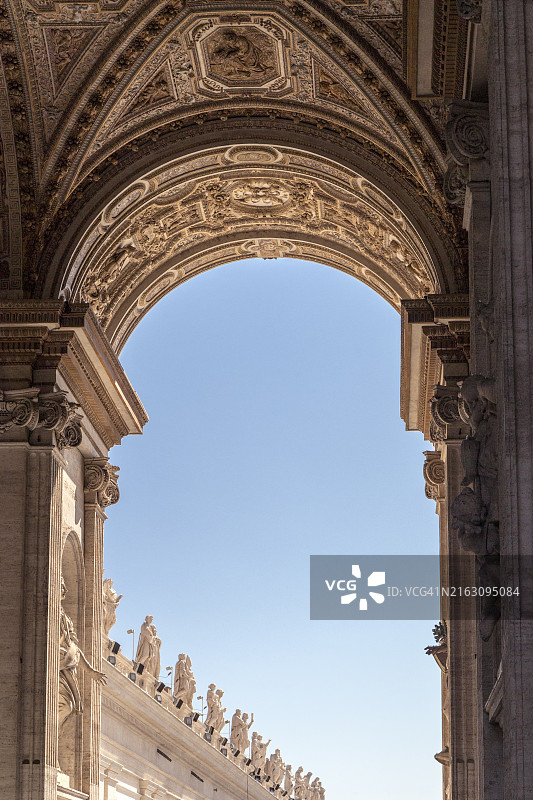 梵蒂冈圣彼得广场和大教堂图片素材