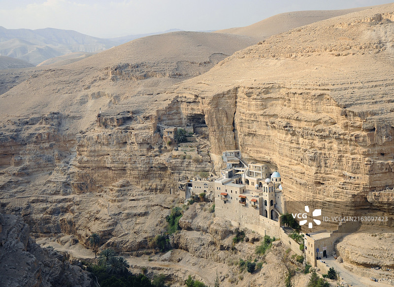 瓦迪凯尔特地区的圣乔治东正教修道院图片素材