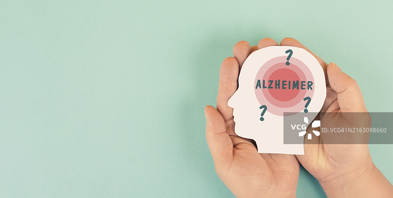 阿尔茨海默病宣传日，痴呆症诊断，帕金森病，记忆力减退脑部疾病，神经炎症图片素材