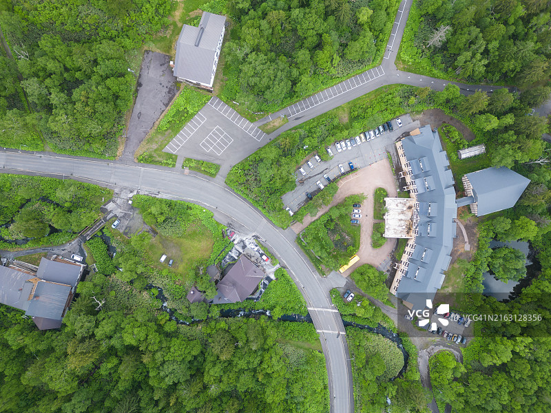 日本北海道的温泉度假村图片素材