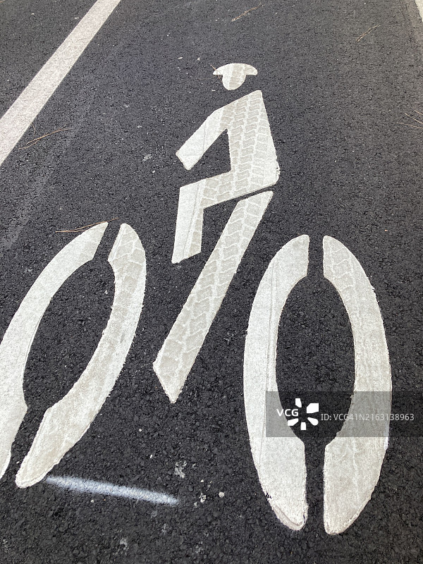 自行车道标志图片素材