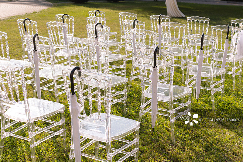 婚礼上的亲友座位，装饰元素，特写图片素材