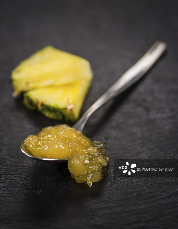 自制菠萝酱特写图片素材
