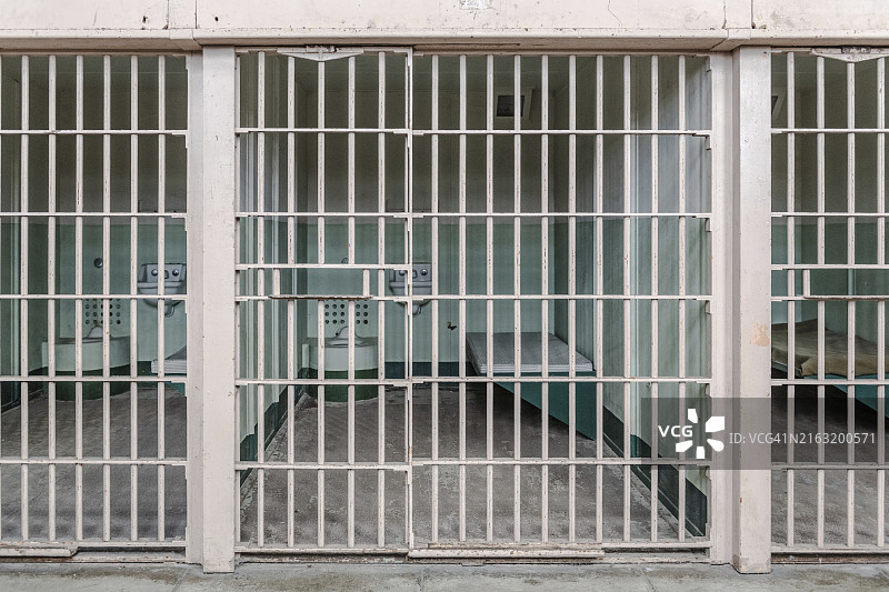 恶魔岛监狱牢房（美国加利福尼亚州旧金山）图片素材