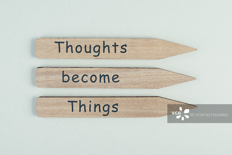 思想变成现实，积极思考和激励概念，相信愿景图片素材