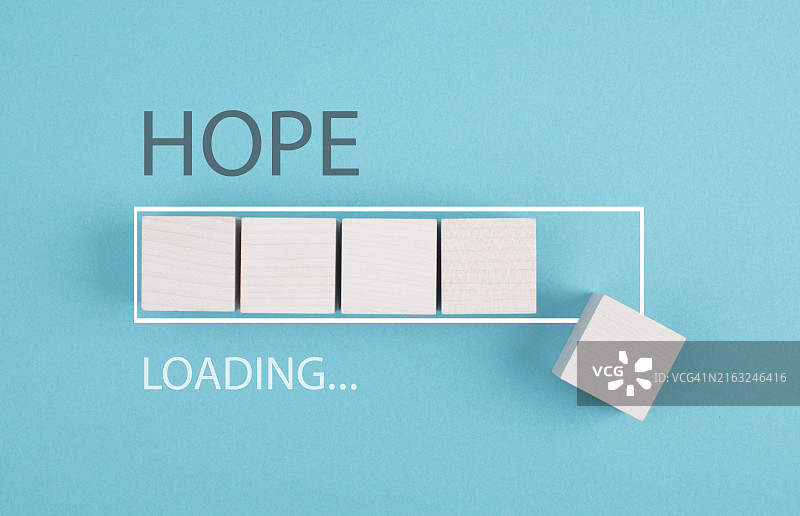 希望加载中，信任并相信概念，对未来充满信心，积极的心态，进度条图片素材