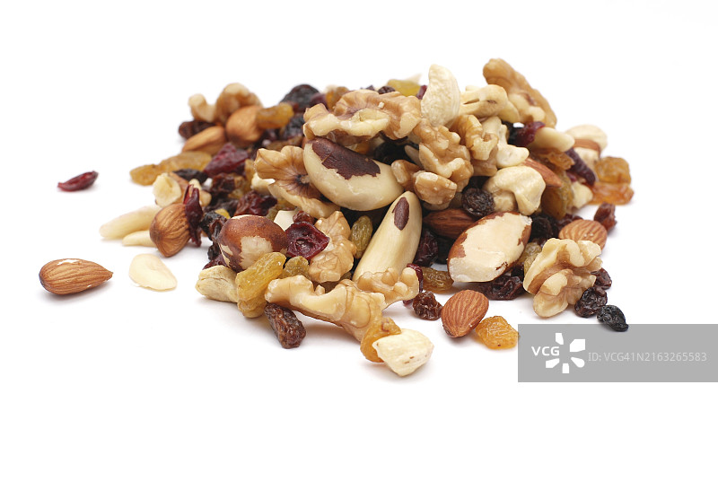 混合坚果和干果的健康食品图片素材