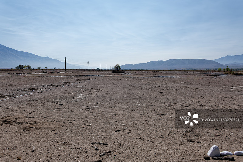 美国欧文斯谷的拘留营历史图片素材