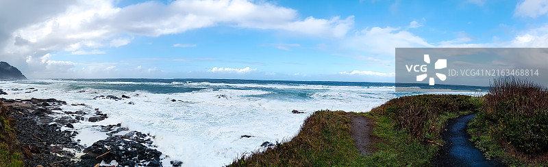 美国亚哈茨海景全景图片素材