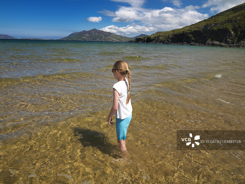 爱尔兰多尼戈尔郡法纳德半岛波特萨隆的巴利马斯托克海滩图片素材