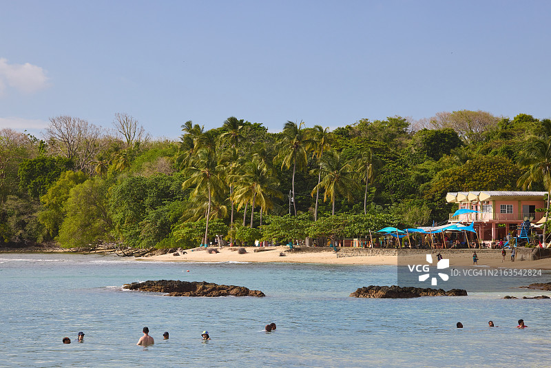 托巴哥，欧文山海湾游泳者图片素材