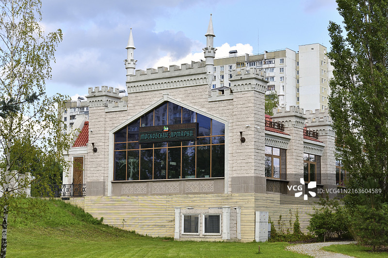 俄罗斯莫斯科泽列诺格勒农产品展销会建筑图片素材