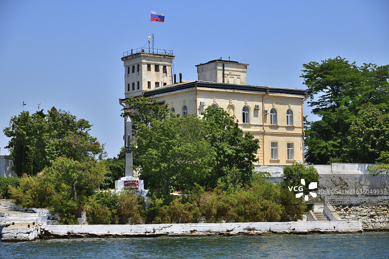 2019年7月3日，克里米亚塞瓦斯托波尔海军医院及“自由”号驱逐舰纪念碑图片素材