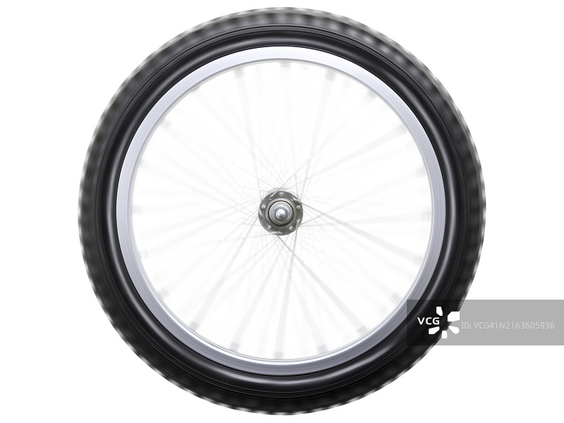 旋转的自行车车轮图片素材
