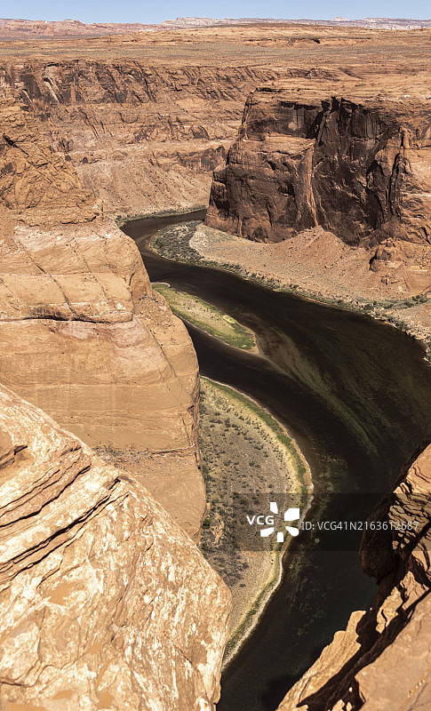 美国亚利桑那州大峡谷马蹄湾的科罗拉多河图片素材