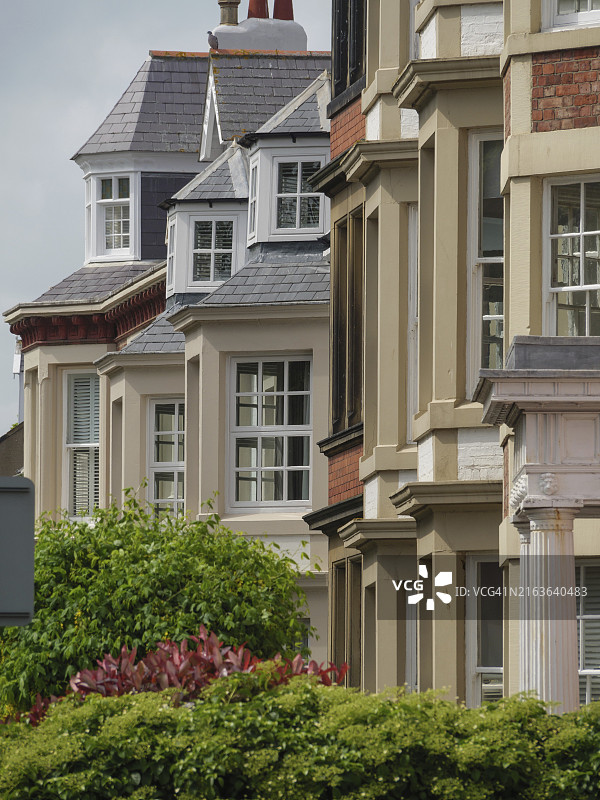 英国泰恩茅斯镇的联排别墅图片素材