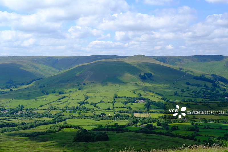 霍普山谷的风景，英国图片素材