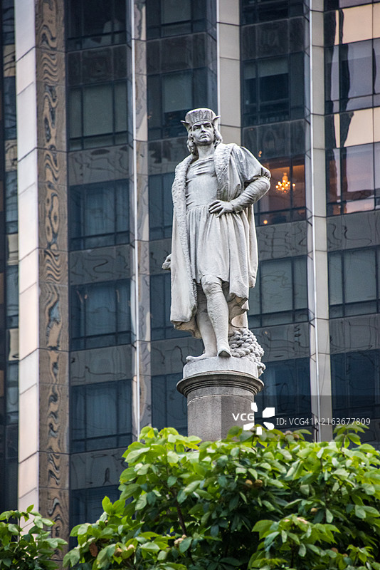 纽约市哥伦布纪念碑图片素材