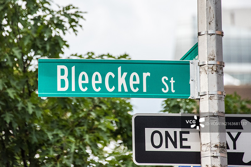 Bleecker St路牌图片素材